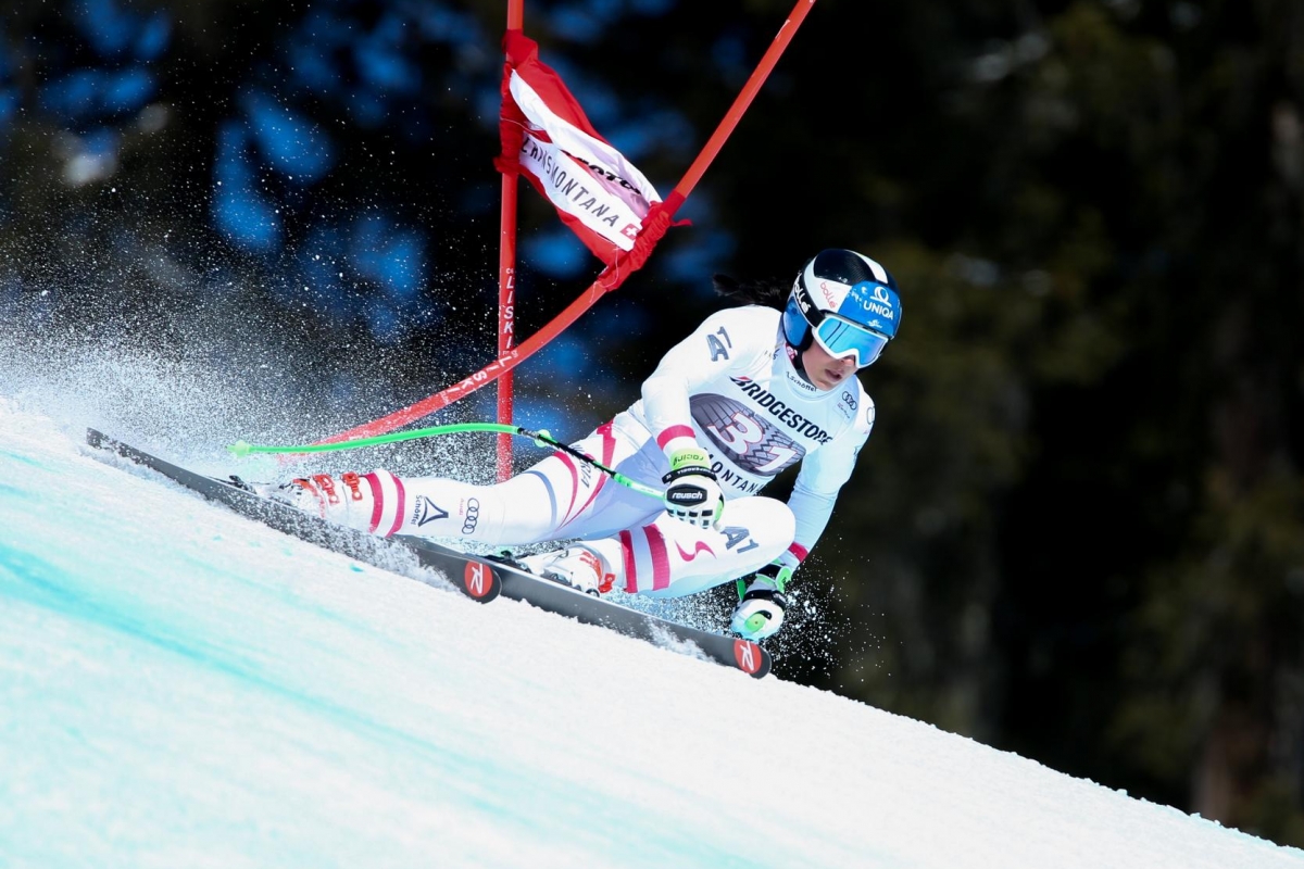 CRANS-MONTANA,SWITZERLAND,04.MAR.18 - ALPINE SKIING - FIS World Cup, Alpine Combined, ladies, Super G. Image shows Nadine Fest (AUT). Photo: GEPA pictures/ Mario Kneisl